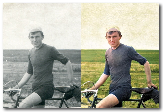 Restaurierung beschädigter Fotografien.